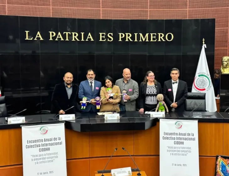 Inside the Mexican Senate chamber